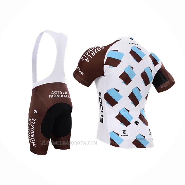 2015 Ropa Ciclismo Ag2rla Marron Mangas Corta y Culotte Corto
